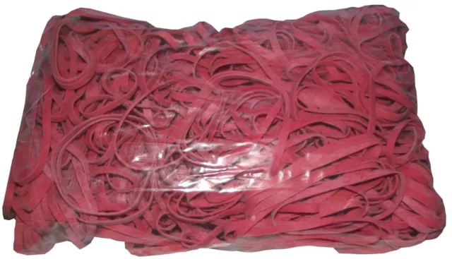 1 kg Gummiringe rot 60 mm Ø 1,2 x 5 mm breit Haushaltsgummis Gummibänder