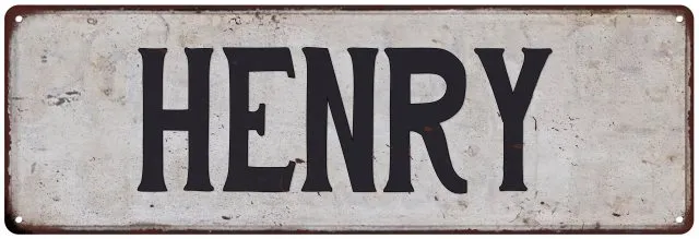 HENRY Vintage Look Personalized Rustic Chic Metal Sign 106180036184