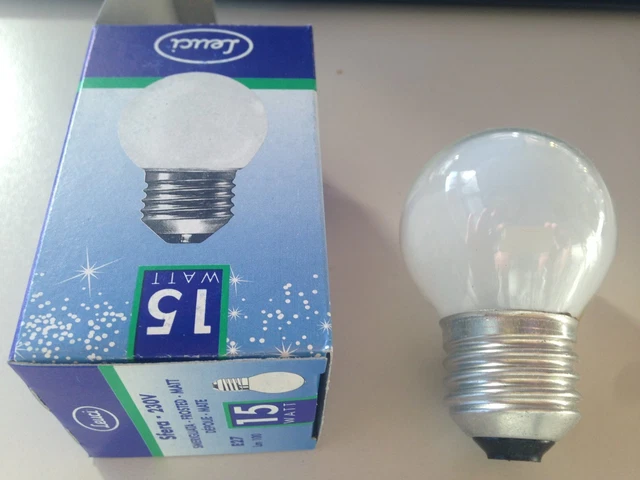 Lampadina Leuci E14 A Sfera Vetro Chiaro Basso Voltaggio 15W 12V Made In Italy - Foto 4