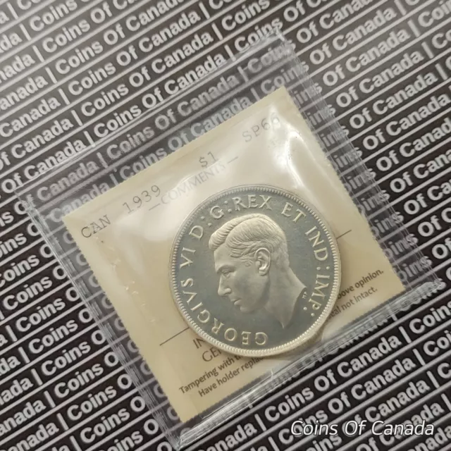 1939 Canada $1 Silver Dollar Coin - ICCS SP 66 with Rare Cameo #coinsofcanada