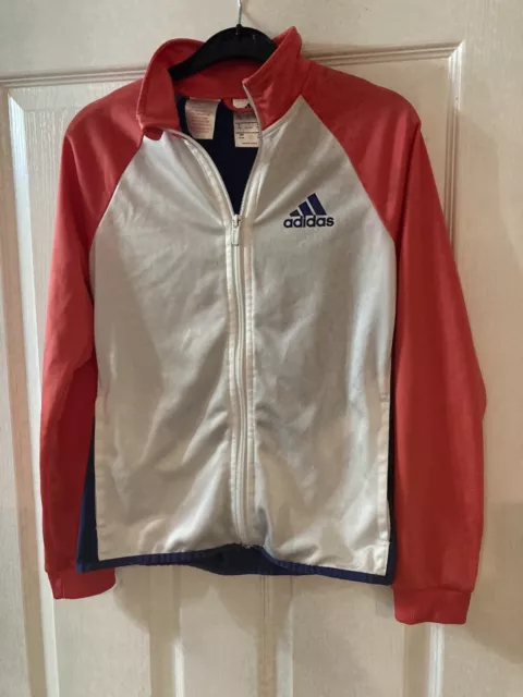 Adidas Track Top Jacket - Girls Kids Age 11-12 Multicoloured