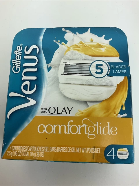 Gillette Venus Comfortglide 5 hojas cada una, 4 cartuchos