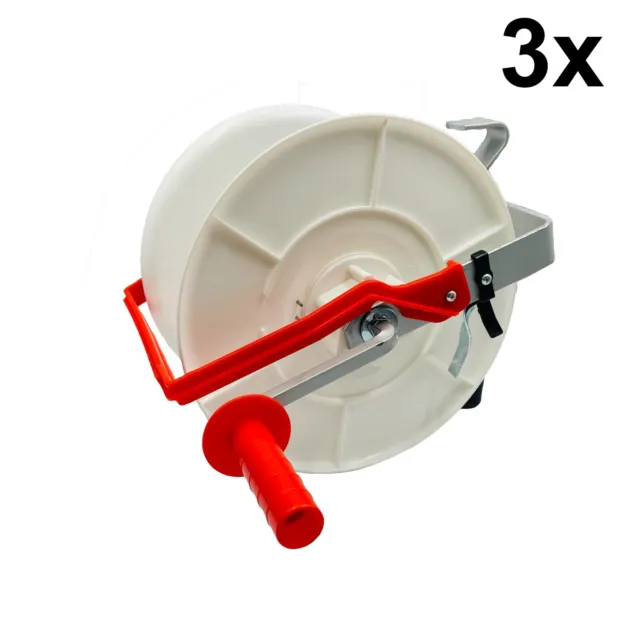 3 x 3:1 Zahnradrolle elektrisches Zaunband und Draht Handmontage Reiter