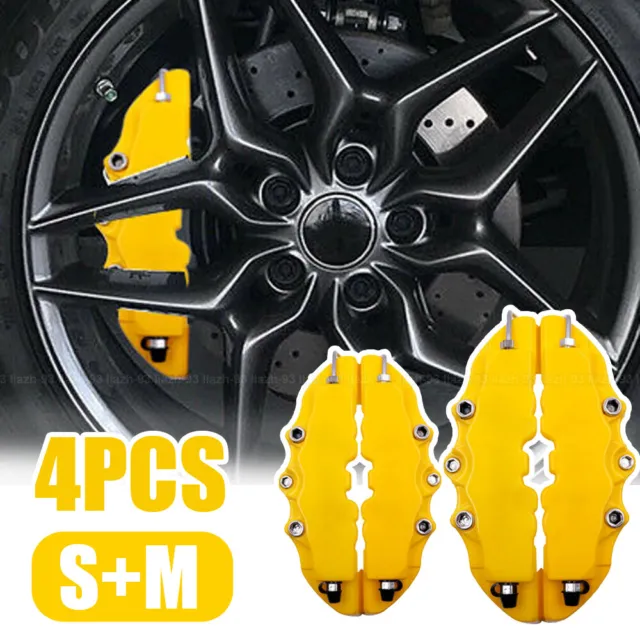 4PCS 3D Style Front+Rear Car Disc Brake Caliper Cover Parts Brake Accessories