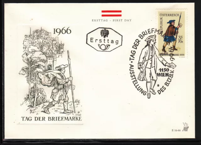 Österreich FDC Tag der Briefmarke Mi 1229, Wien 02.12.66