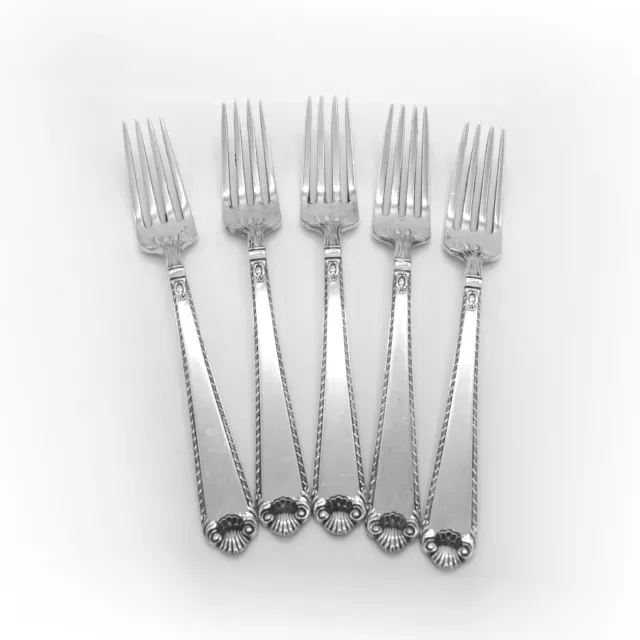 George II Plain 5 Forks Set Birks Sterling Silver No Mono