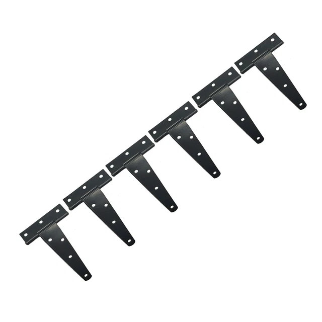 6X 5 Inch T Strap Shed Hinges Galvanizing Iron Barn Door Gates Hinges Slotted US