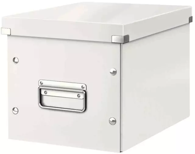 [Ref:6109-00-01] LEITZ Boîte de rangement Click & Store WOW Cube M, blanc