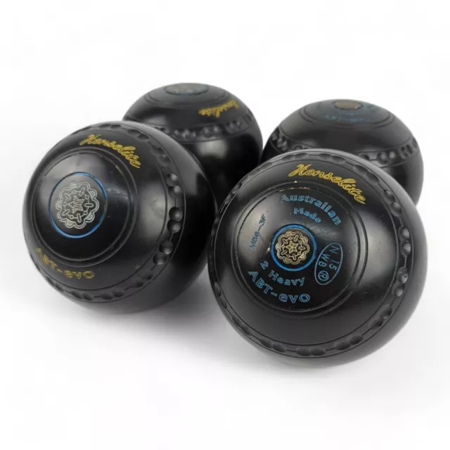 HENSELITE 'ABT-EVO' SIZE 2 Heavy 2H LAWN BOWLS WB15