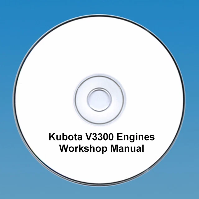 KUBOTA V3300 SERIES Diesel Engine Manual £6.99 PicClick UK