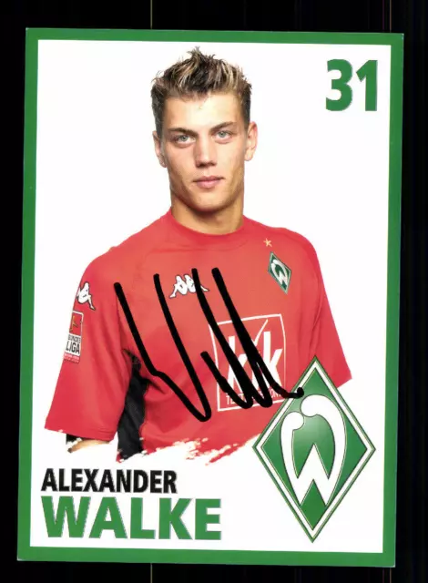 Alexander Walke Autogrammkarte Werder Bremen 2004-05 Original Signiert+ A 190023