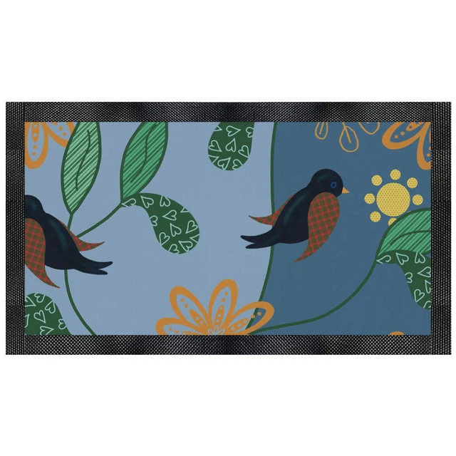 'Stylised Birds, Leaves and Flowers' Pet Feeding Mat (PM00020485)
