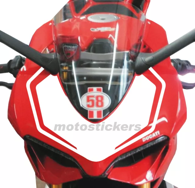 Ducati Panigale - Set Tableau Adhésif Avant 1 Couleur - SBK Stickers