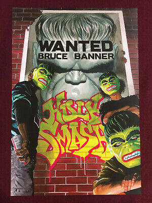 Incredible Hulk 11X16" Shipped Flat Alex Ross Poster Gang