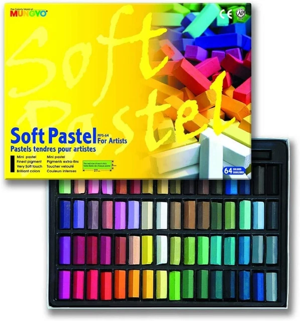 Juego de 64 colores pastel suave Yocosii tiza cuadrada (versión en inglés de EE. UU.)