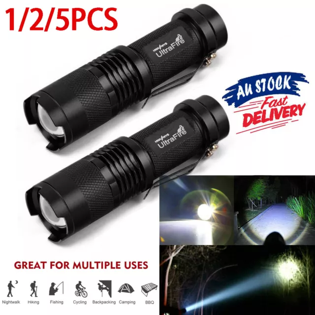 Mini Ultrafire 6000LM CREE XML T6 LED Zoomable Focus Flashlight Torch Light AU