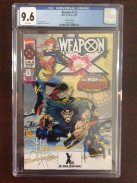 CGC 9.6 Weapon X 1 Age of Apocalypse X-Men Second Printing White Pages