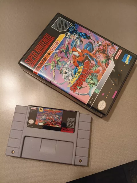 THE AMAZING SPIDER MAN LETHAL FOES Game & Case SNES Super Nintendo ENGLISH