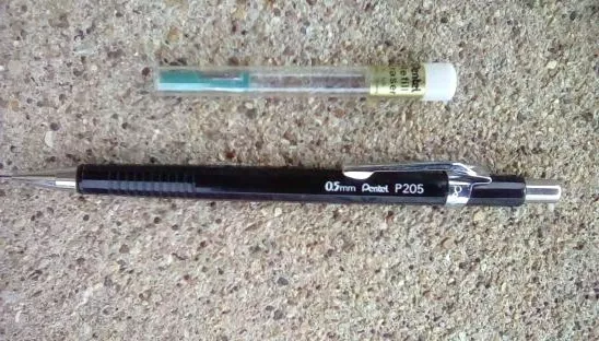Vintage 1983 Pentel Mechanical Pencil 0.5Mm (Model P205) Plus Refill Eraser