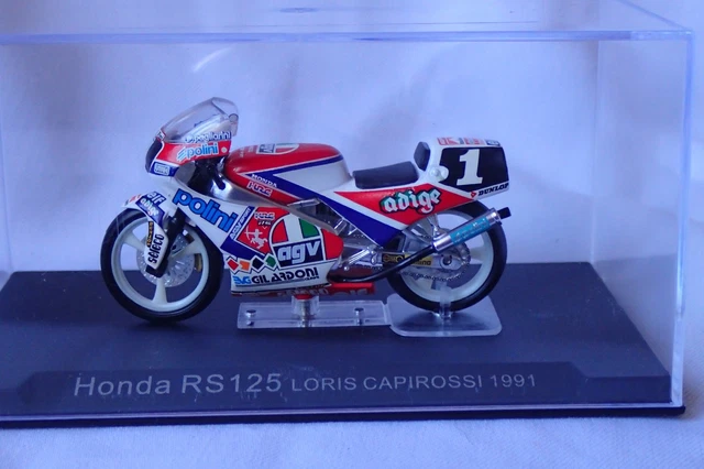 Modèle Réduit Moto Honda RS 125 1991 Loris Capirossi | Échelle 1/24 | IXO | Neuf En Boîte