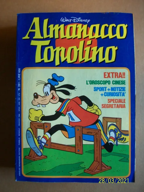 Almanacco Topolino =N° 281 = Maggio 1980 = Walt Disney = Albi D'oro= Mondadori