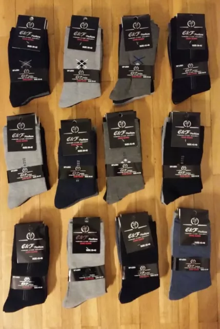 * 9 Paar Herren Socken Baumwolle Muster Farben Größen 39 40 41 42 43 44 45 46 *