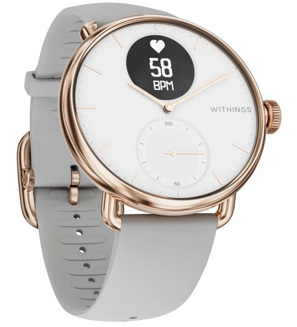Withings Scanwatch 38mm Oro Rosa/Bianco - Smartwatch Ibrido Unisex Con ECG E Ossimetro Integrato - Foto 7