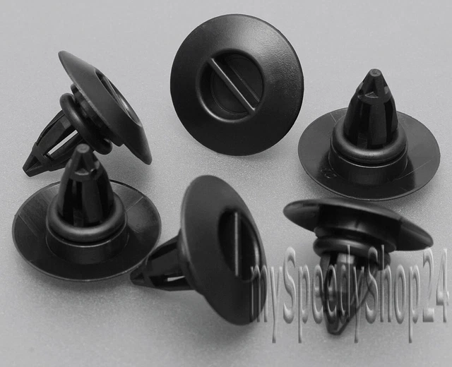 10pcs Front Blind Rivet Wheel Arch Trim Clips For BMW X3 F25, X5 E70, X6 E71 - Black Nylon, OEM 07142151750