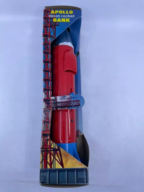 Rare 1960s Apollo moon rocket toy bank made by SUPERIOR TOY MFG.