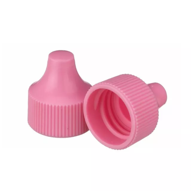 Wheaton 242521 Pink Polypropylene Dropping Bottle Cap 20mm Tip 30-125mL 100-Pack