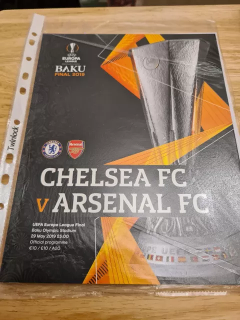 UEFA EUROPA LEAGUE  FINAL 2019 Arsenal v Chelsea  - Official Programme + poster