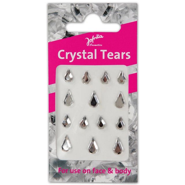 Argento IN Strass IN Goccia Forma Falso Lacrime Per Bastone Pietre Gioiello