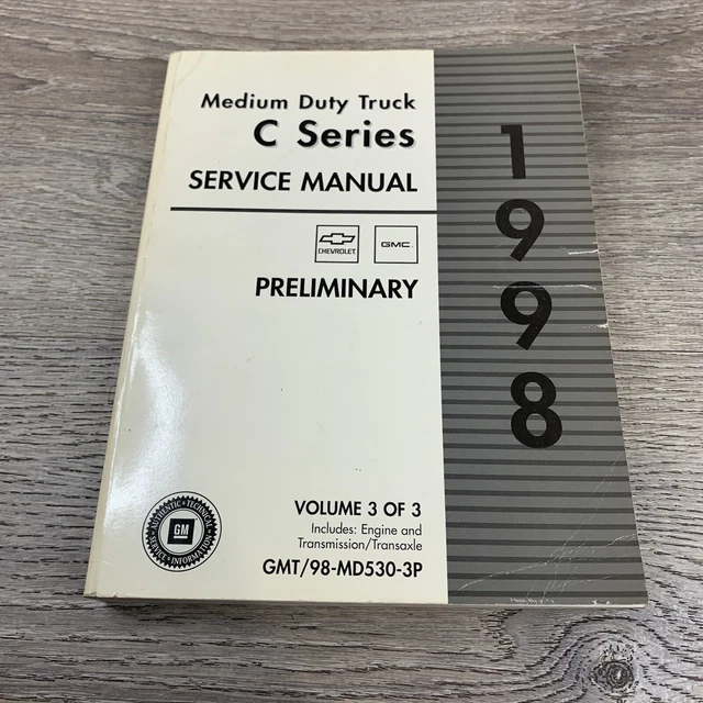 1998 GM C Series Service Manual Preliminary Volume 3 GMT/98-MD530-3P Truck Light
