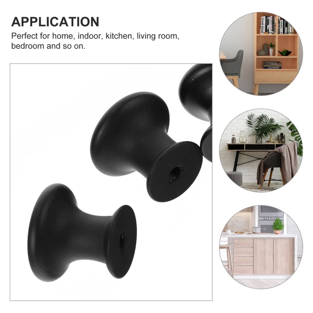 5 Pcs Handle Black Kitchen Cabinet Knobs Metal Dresser Handles for Drawers