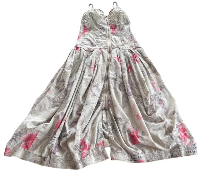 Robe Boule Kaki Marithé Et François Girbaud - Taille 40, Occasion Très Bon état En Coton/lin