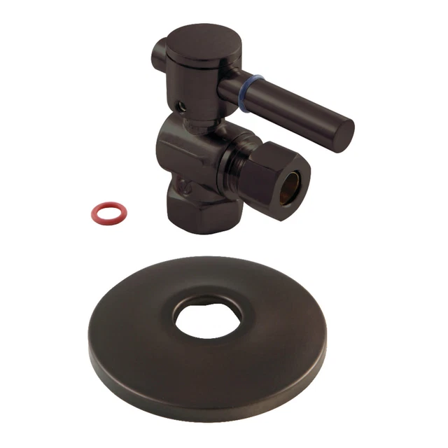 Kingston Brass CC3310.DLK 1-3/4"H Quarter Turn Angle Stop Valve - Bronze
