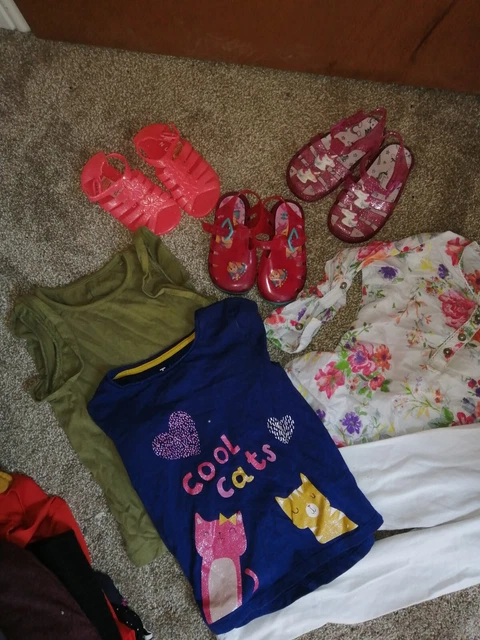 Girls Next NUTMEG Summer Bundle Sandles Tops Age 2-3 Years