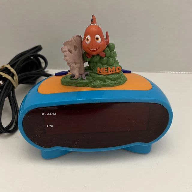 Rare Pixar Disney Finding Nemo Digital LED Alarm Clock MZ Berger Used Working