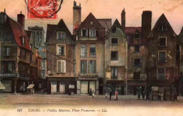 CPA 37 - TOURS (Indre et Loire) - 187. Vieilles Maisons, Place Plumeran