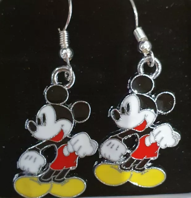 Silber Mickey Ohrringe Drop Dangle brandneu Mütter Tag Ostern Geschenk