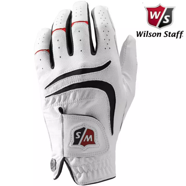 Wilson Grip Plus Golf Glove Mens Left-Hand Glove For Right Handed Golfers-White