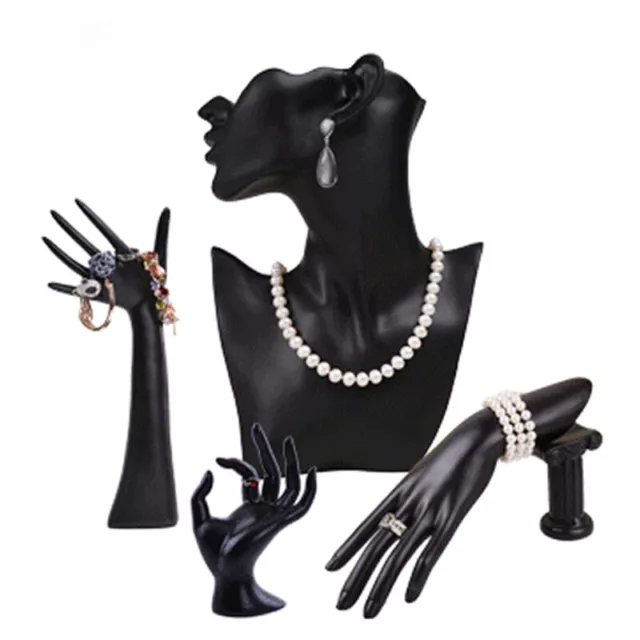 Resin Mannequin Bust Ring Earring Bracelet Jewelry Necklace Display Stand Holder