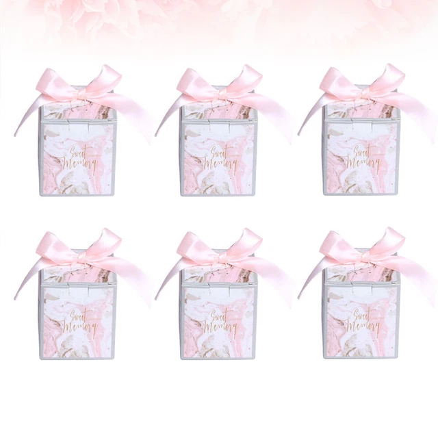20 cajas de regalo para bodas caja de caramelos de papel rosa