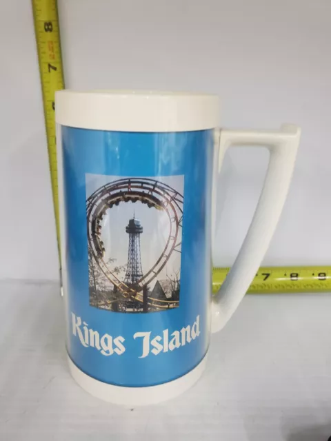 VINTAGE KINGS ISLAND Screamin’ Demon Roller Coaster Thermo-Serv Mug Cup ...