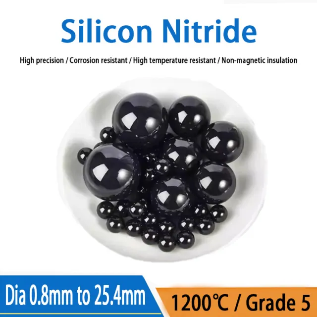 Si3N4 Silicon Nitride Ball 0.8mm-25.4mm Grade 5 G5 Bearing Balls Ceramic Balls