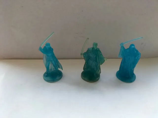 star wars mini figurines hologramme luke skywalker/obiwan kenobi/darth sidious