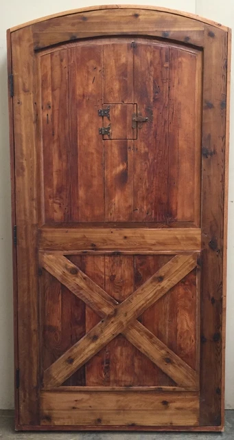 Rustic reclaimed lumber Eyebrow arch door solid wood story book castle winery 2