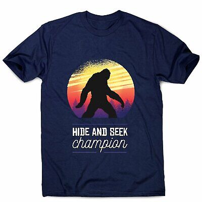 Bigfoot hide and seek champion - funny men's t-shirt