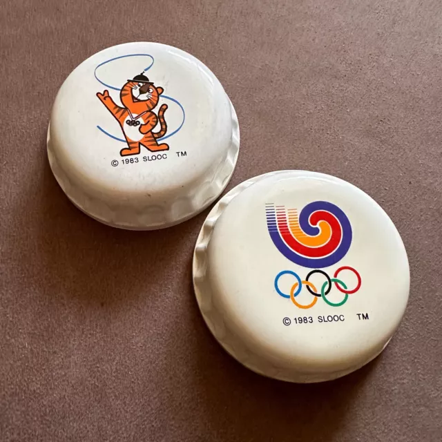 2x VINTAGE 1988 SEOUL KOREA OLYMPIC GAMES BOTTLE CAP LID OPENERS