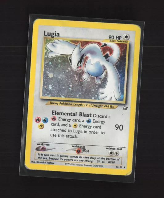 Lugia 9/111 WOTC Neo Genesis Unlimited Holo Rare Pokemon Card